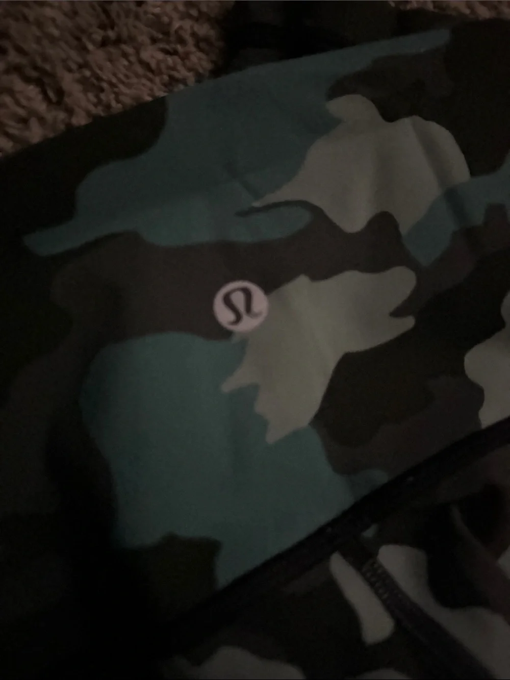 lululemon athletica Kids Teal and Black Camo Leggings